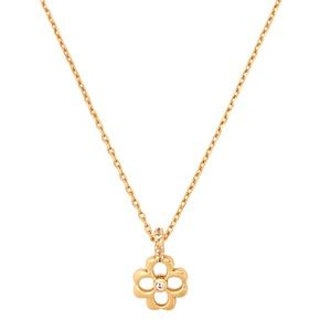 KATE SPADE • Gold Spade Floral Mini Pendant Necklace